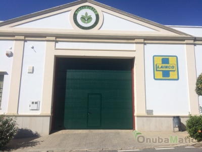 Puerta seccional industrial instalada en Bonares.